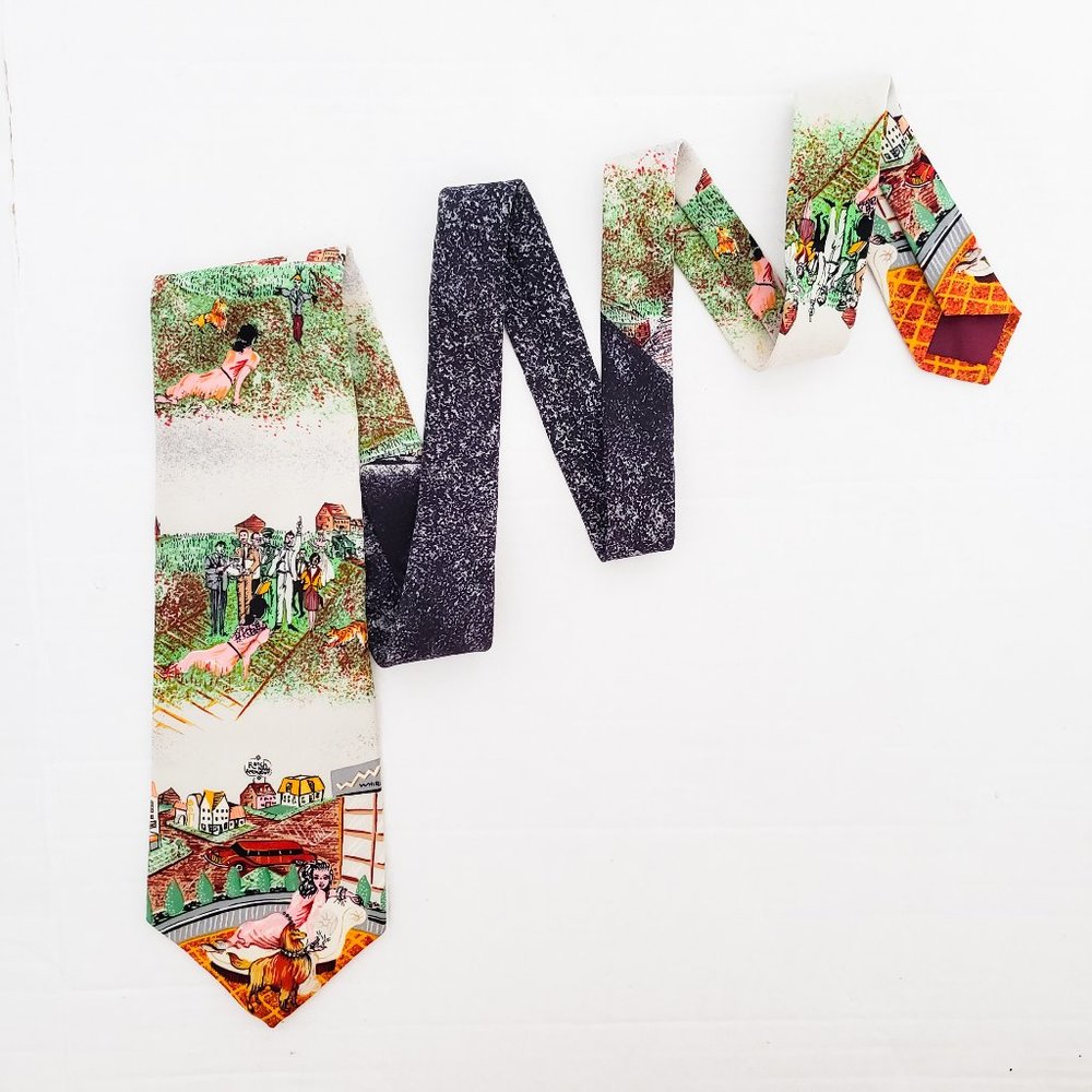 Vintage Uncommon Thread 100%Silk Tie by John Henry
